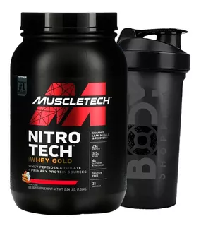 Nitro Tech Gold 1kg - Muscletech - Isolada + Hidrolisada + Shaker
