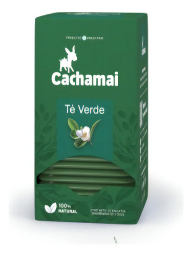 Té Verde Cachamai  100% Natural Caja 20 Saq