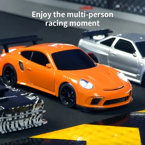 Carro Drift Rc Mini 1:43 Control Remoto Auto Alta Velocidad Naranja Claro