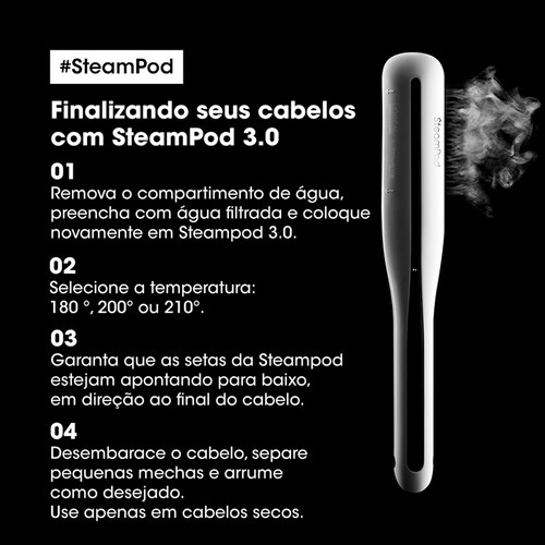 Prancha Modeladora A Vapor Steampod 3.0 L'oréal Professionne Cor Branco