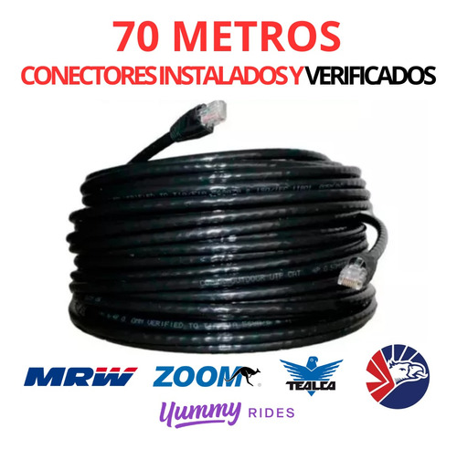 70 Metros Cable Red Internet Utp Cat5 Exterior