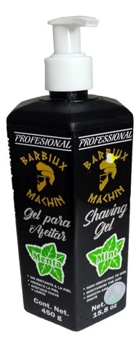 Gel Para Afeitar Aroma Menta Barbería Barbiux Machin450g