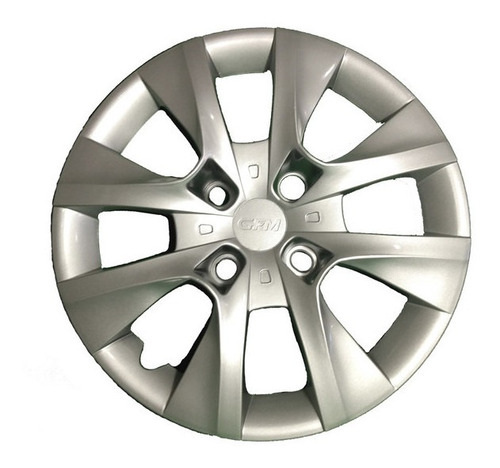 Imagem 2 de 2 de 4 Calota Roda Ferro Peugeot 206 207 208 Aro 14 2015/16 Prata