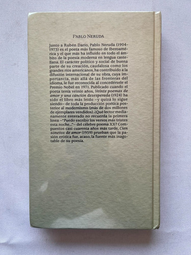 Pablo Neruda Veinte Poemas De Amor Y Una Canción Desesperada (Usado)