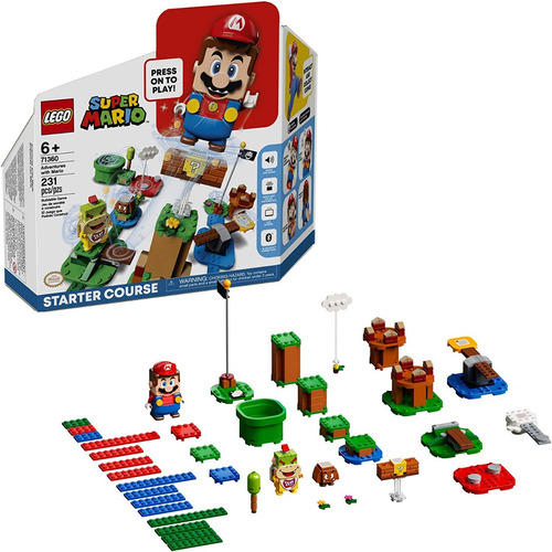 Brinquedo De Montar Lego Aventuras Com Mario Início Quantidade de peças 231