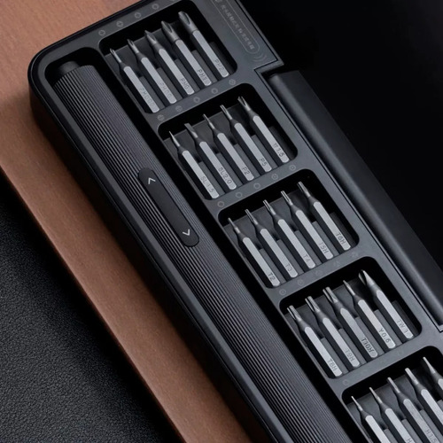 Destornillador Electrico Precision Hoto 25 Puntas Tecnico Pc Plateado