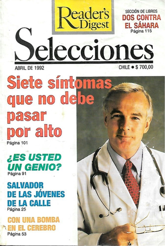 Revista Selecciones Reader ' S Digest / Abril De 1992