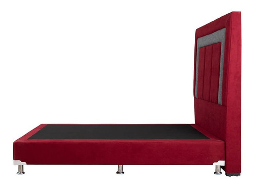 Cabecera King Size Dicasa Bora + Box Red Rojo - Gris