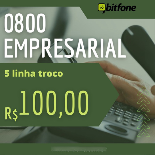 Número 0800 Empresarial - Atenda No Smartphone - 0,12 Min