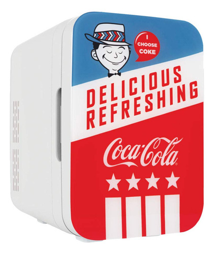 Cooluli Retro Coca-cola Mini Refrigerador Para Dormitorio, A