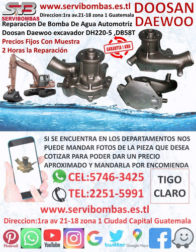 Reparacion De Bomba De Agua Automotriz Doosan Daewoo 65.0600