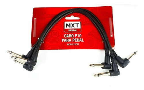 Cabo Mxt P10 L X P10 L - P/ Pedal 25cm - Kit C/ 3 Cabos