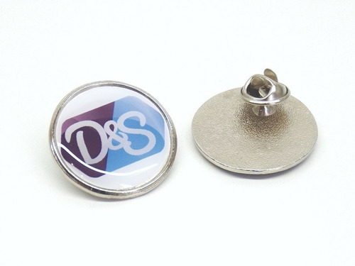 Pin Acero Personalizado Con Dome 25mm Pack 10u.