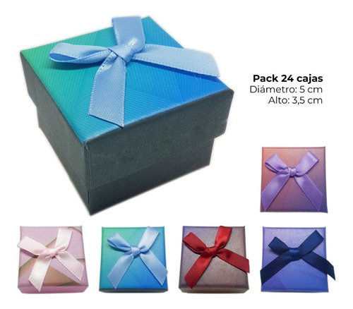 Imagen 1 de 8 de Pack De 24 Cajas Para Anillos, Aros O Joyas / Neon 