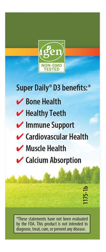 Carlson Labs Plant-based Super Daily 2000 Iu 2.54ml Sabor Sin Sabor
