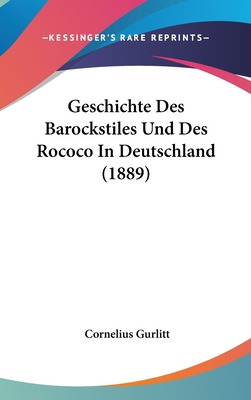 Libro Geschichte Des Barockstiles Und Des Rococo In Deuts...