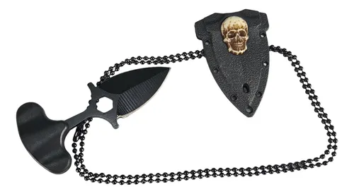 comprar Mini Faca Push T Dagger Lâmina 2 Em 1 Fulltang Com Corrente