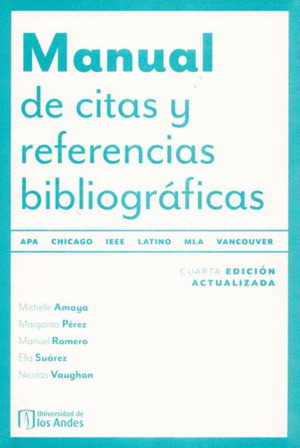 Libro Manual De Citas Y Referencias Bibliográficas