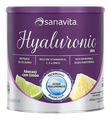 Hyaluronic Skin Colágeno + Ácido Hialurônico 300g - Sanavita