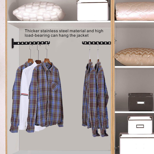 Perchero De Pared Para Colgar Ropa Cottage Life, Negro