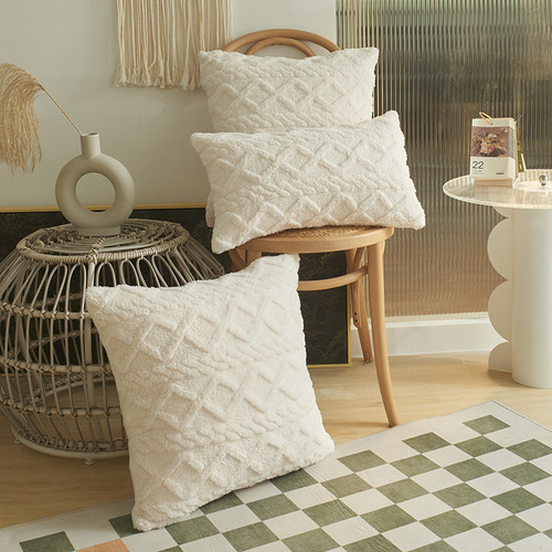 Fundas para cojíns bohemio decorativas 45x45cm de 4 piezas de color blanco