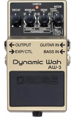 Pedal Boss Dynamic Wah Aw3 Para Guitarra