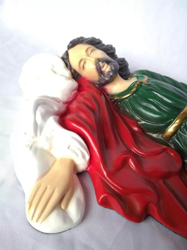 São José Dormindo 50 Cm Imagem Que O Papa Tem No Quarto Cor pintura a mão