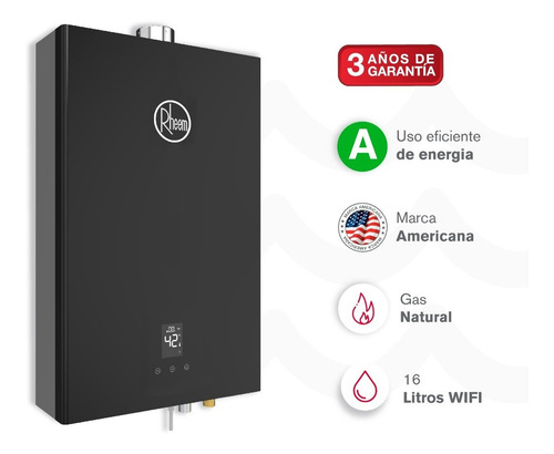 Calentador De Agua 16lt Wifi Gas Natural Tiro Forzado Rheem