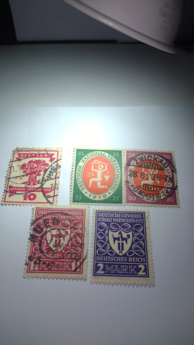 Alemania Estampillas Usadas  Series Weimar 1919 Y 1922 Bella