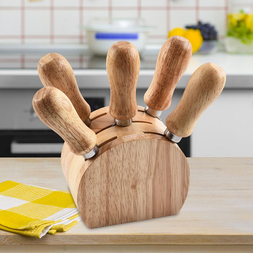 De Queso Con Estante De Madera, Tenedor Para Queso, Juego De