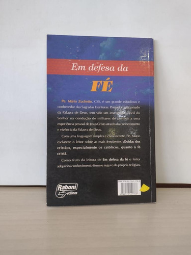 Livro: Em Defesa Da Fé- Editora Raboni Pe. Mario Zuchetto (Usado)