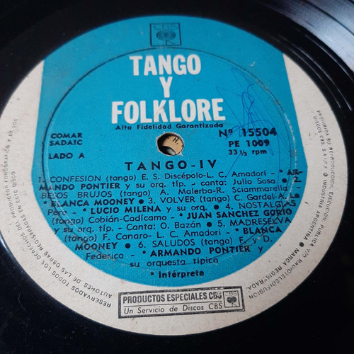 Sin Tapa Disco Tango 4 Pontier Mooney Gorio Milena T0
