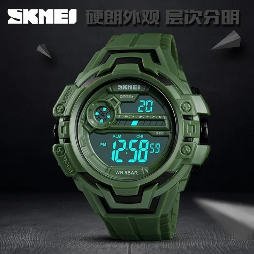 Reloj Hombre Skmei 1383 Crono Alarma Sumergible Tactico