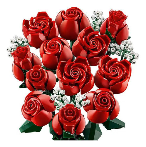 Blocos De Construção Buquê Flores De Ícones Bouquet Quantidade De Peças 822