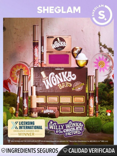 Colección De Maquillaje Willy Wonka, Sheglam, Chocolate.