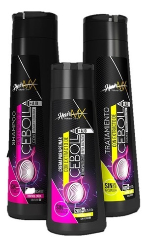  Hair Max Kit Shampoo,acondicionador Y Crema Para Peinar