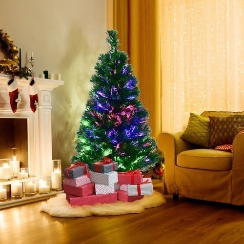 Árbol De Navidad Artificial De Pvc De Fibra Óptica De 4