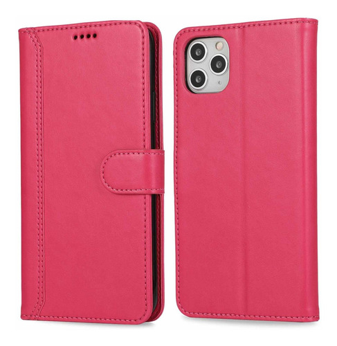 Funda Tipo Cartera Para iPhone 12 Pro Max 6.6 In Color Rojo