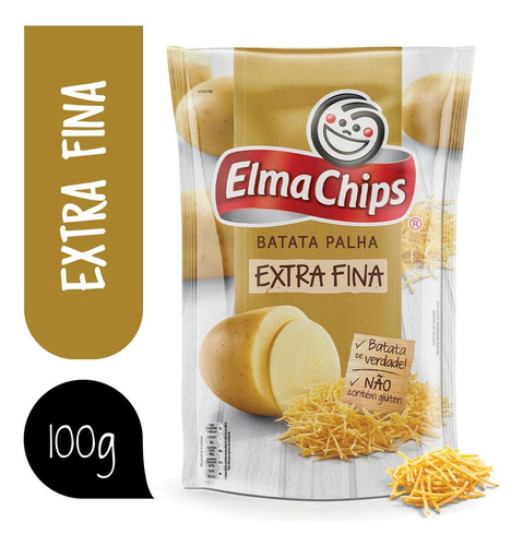 Batata Palha Extrafina Elma Chips Pacote 100g