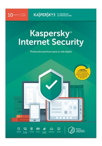 Kaspersky Internet Security 10 usuários por 1 ano