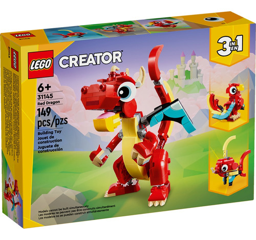 Lego 31145 Dragón Rojo
