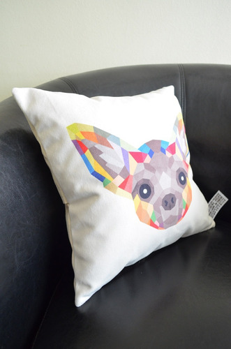 Imagen 3 de 3 de Cojín Decorativo Estampado Perro Chiguagua