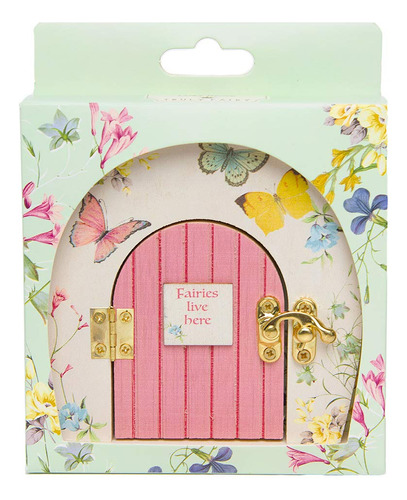 Talking Tabl Puerta Madera Miniatura Para Jardin Niña Regalo