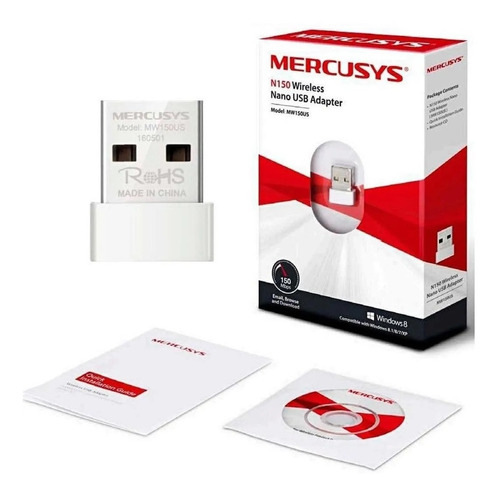 Tarjeta Red Inalámbrica Mercusys Mw150u Adaptador Wifi Usb