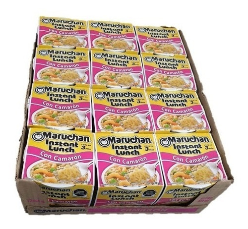 Caja Sopa Instantánea Maruchan Con Camarón 12 Piezas
