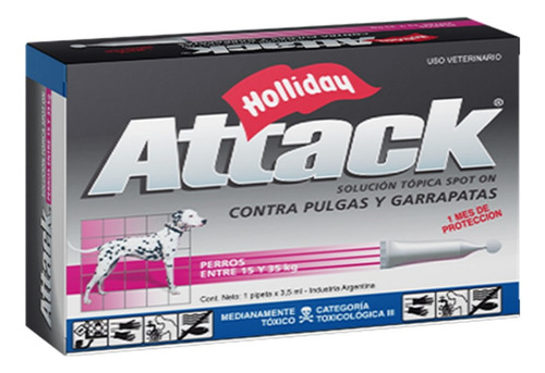 Attack Perros De 15 A 35 Kg 3.5 Ml