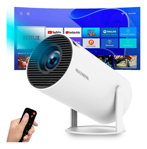 Projetor Android Portatil 4k Wifi Android Cinema Smart 127/220V
