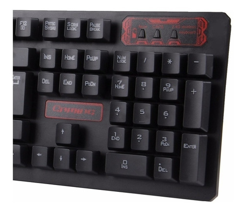 Imagen 3 de 8 de Combo Teclado Mouse Inalámbrico Gamer Hk6500 1600 Dpi