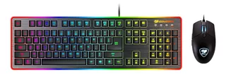 Kit de teclado y mouse gamer Cougar Deathfire Ex de color negro