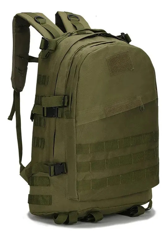 Mochila Táctica Militar Campismo Senderismo Nylon Velcro Verde